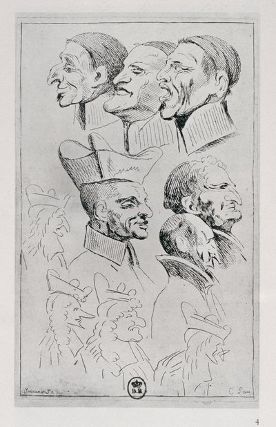 Figures de jésuites en caricature, c.1762 - Jean Baptiste Jouvenet